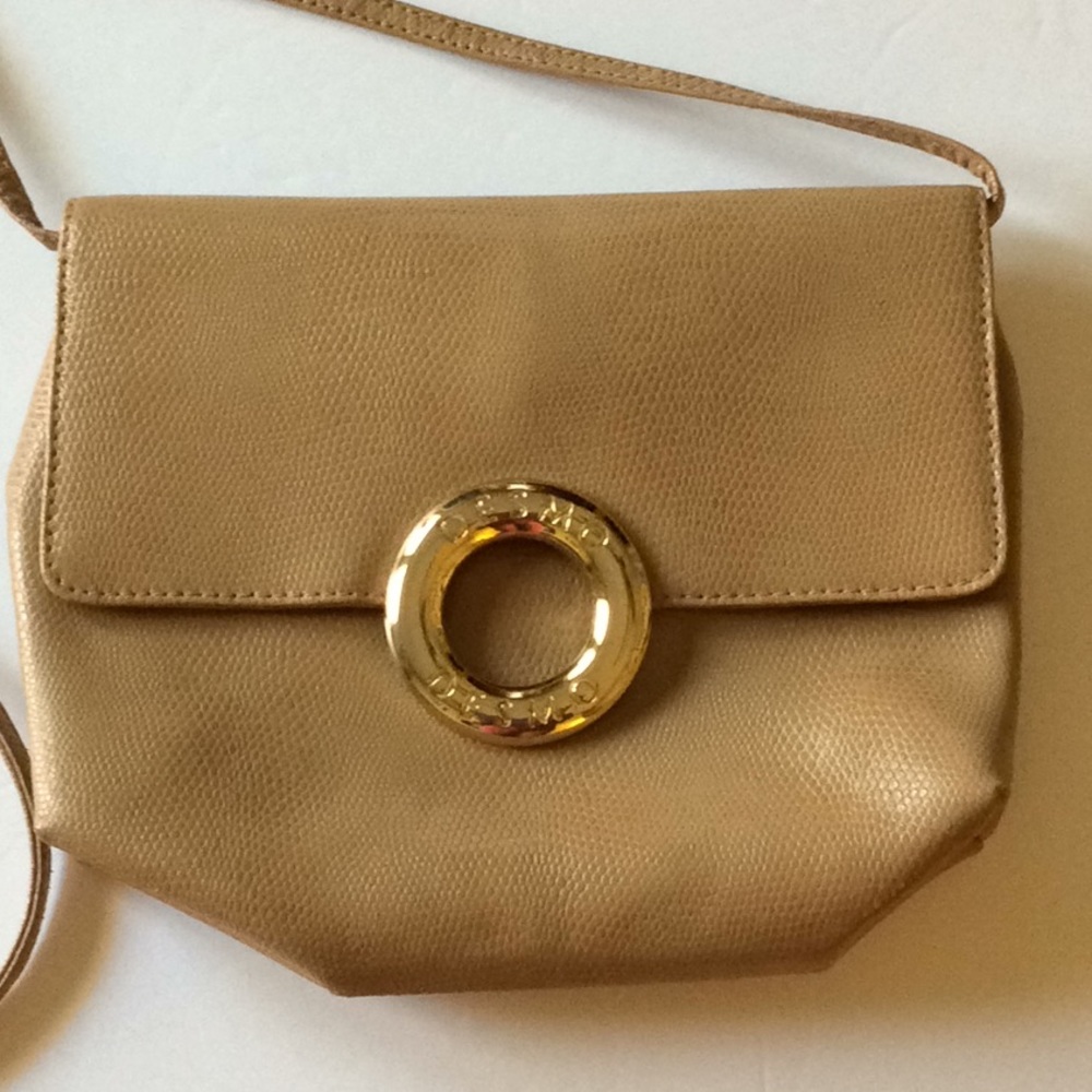 Desmo Italian split cowhide crossbody purse.